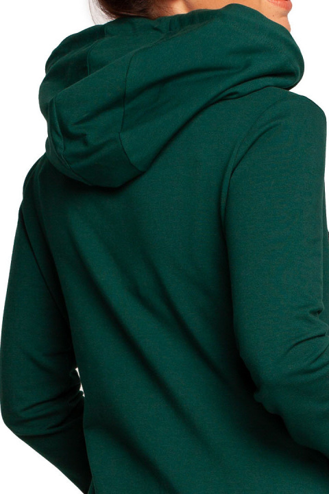 Bluza damska dresowa rozpinana z kapturem dzianinowa ciemno zielona B237 Bluza damska dresowa rozpinana z kapturem dzianinowa ciemno zielona B237