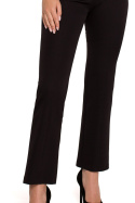 Spodnie damskie dopasowane w kant proste nogawki czarne K142