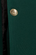 Żakiet damski klasyczny z kołnierzem zapinany na guzik zielony K141
