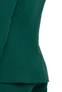 Żakiet damski taliowany gładki zapinany na jeden guzik zielony S310