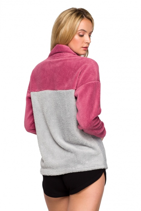 Bluza damska pluszowa ciepła ze stójką rozpinana m2 LA115 Bluza damska pluszowa ciepła ze stójką rozpinana m2 LA115