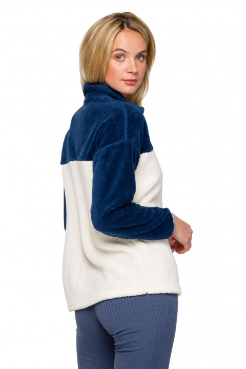 Bluza damska pluszowa ciepła ze stójką rozpinana m4 LA115 Bluza damska pluszowa ciepła ze stójką rozpinana m4 LA115