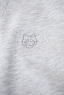 T-shirt damski do spania z dekoltem w serek popielata LA014
