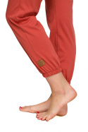 Spodnie damskie od piżamy do spania bawełniane karminowe LA123