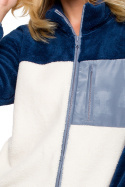 Bluza damska pluszowa ciepła ze stójką rozpinana m4 LA115