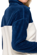 Bluza damska pluszowa ciepła ze stójką rozpinana m4 LA115