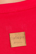 Koszulka damska nocna do spania z dekoltem w serek czerwona LA125