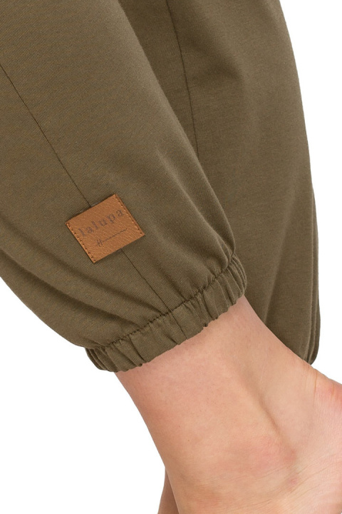 Spodnie damskie od piżamy do spania bawełniane khaki LA123 Spodnie damskie od piżamy do spania bawełniane khaki LA123