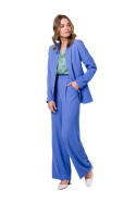 Spodnie damskie eleganckie na kant szerokie nogawki niebieskie S331