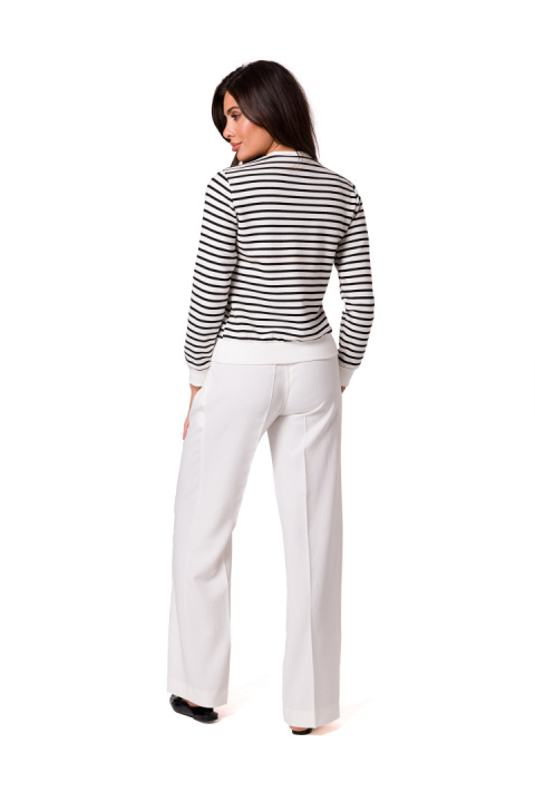 Bluza damska w marynarskie paski z ozdobnymi guzikami dzianina m1 B251 Bluza damska w marynarskie paski z ozdobnymi guzikami dzianina m1 B251