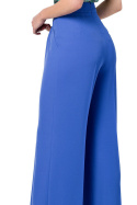 Spodnie damskie eleganckie na kant szerokie nogawki niebieskie S331