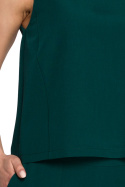 Elegancka bluzka damska krótka trapezowa bez rękawów M zielona S257