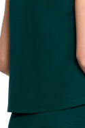 Elegancka bluzka damska krótka trapezowa bez rękawów M zielona S257