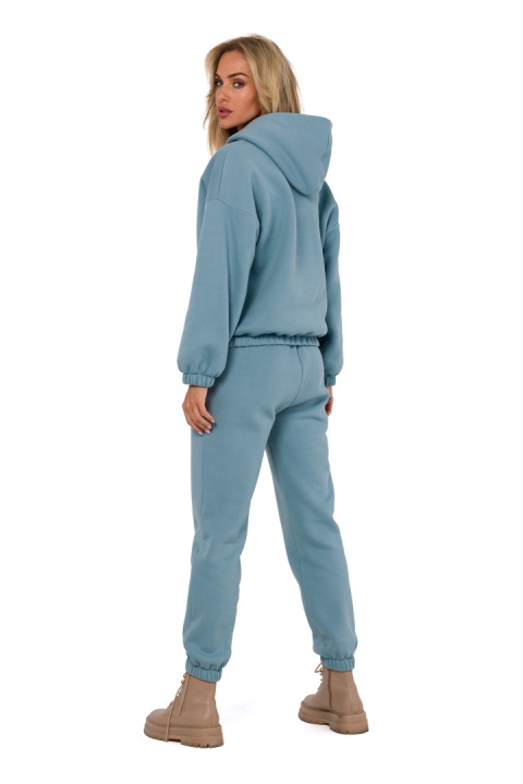 Bluza damska z kapturem dresowa sportowa dzianina z gumą agawa me759 Bluza damska z kapturem dresowa sportowa dzianina z gumą agawa me759
