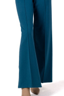 Spodnie damskie dzianinowe szerokie nogawki kieszenie morskie B275