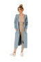 Długa bluza damska z kapturem jak parka rozpinana L/XL agawa me729