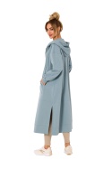 Długa bluza damska z kapturem jak parka rozpinana L/XL agawa me729