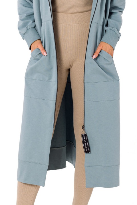 Długa bluza damska z kapturem jak parka rozpinana L/XL agawa me729 Długa bluza damska z kapturem jak parka rozpinana L/XL agawa me729